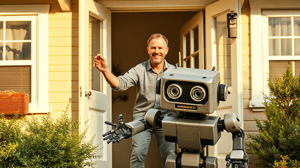 A man throwing a robot out